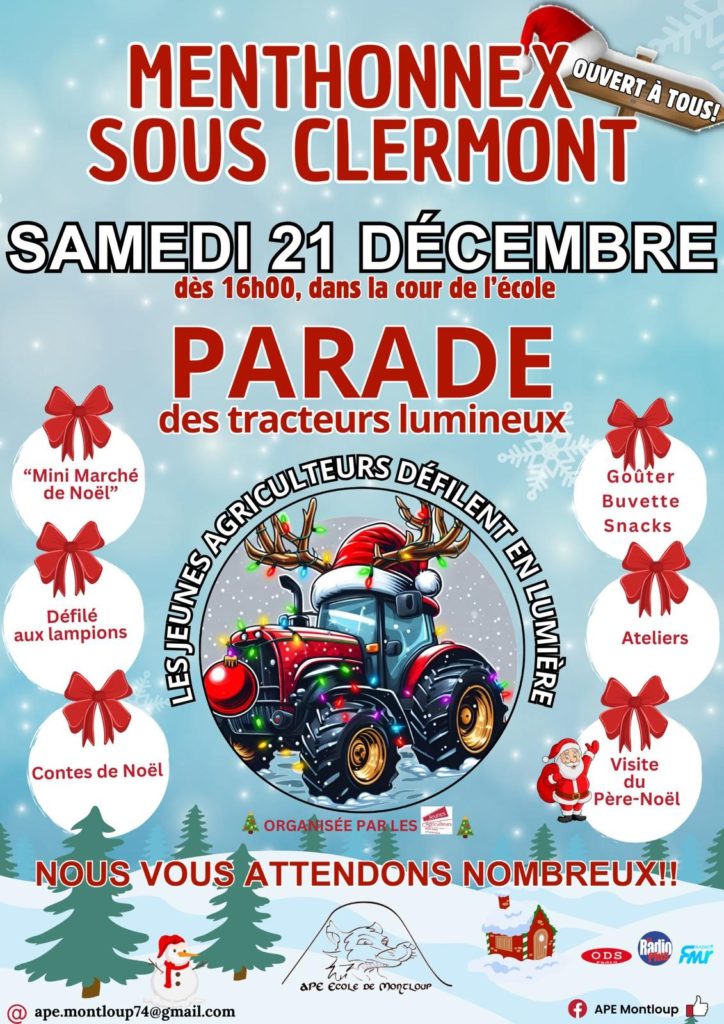 parade des tracteurs lumineux